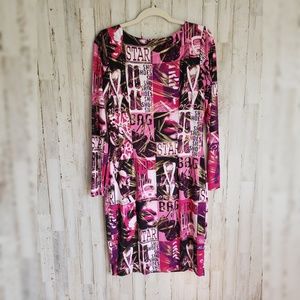 Cache sheath dress with fun glamour print